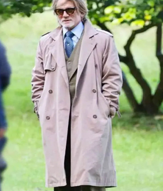 Daniel Craig Wake Up Dead Man 2025 Beige Coat