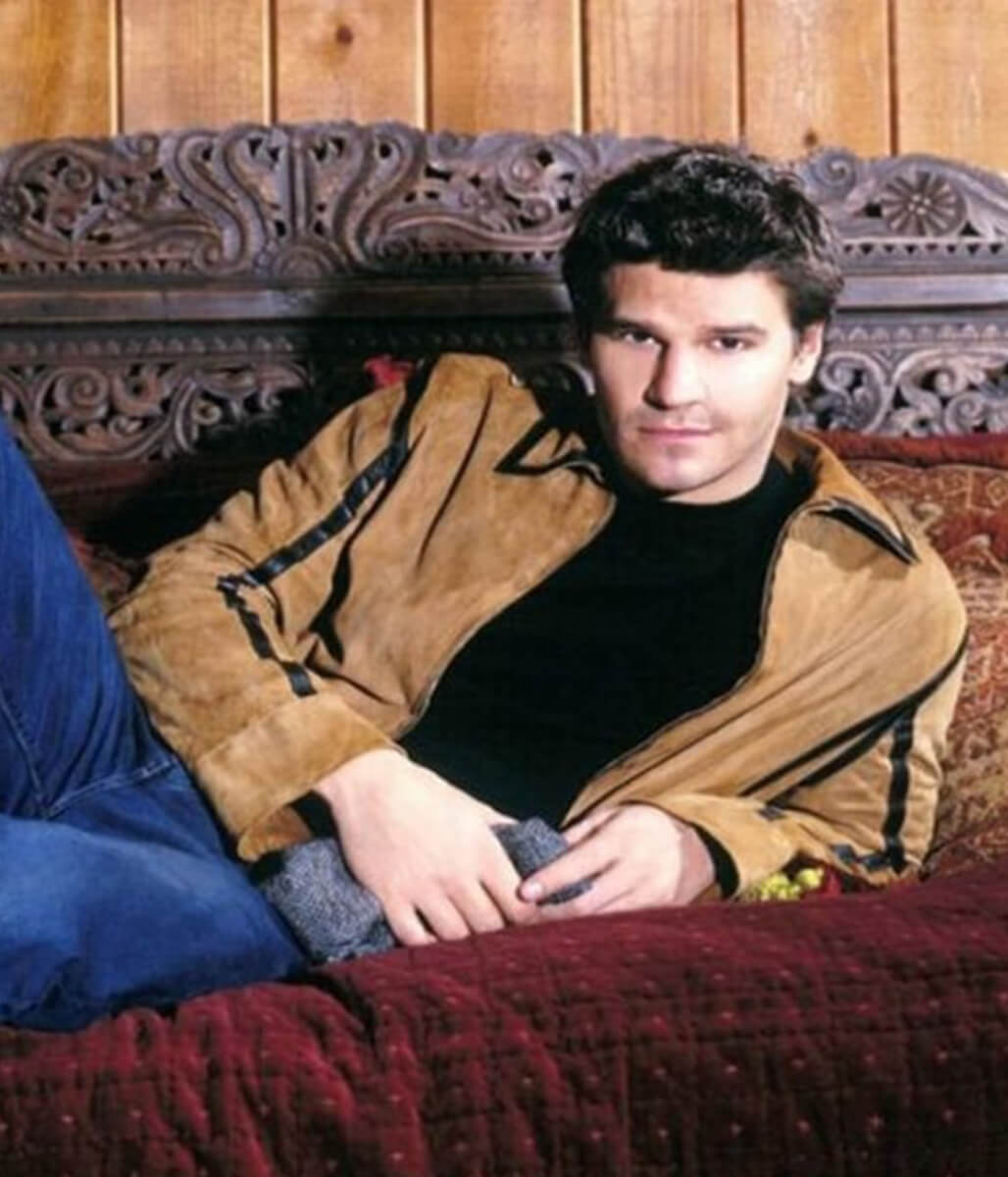 David Boreanaz Angel Brown Suede Leather Jacket