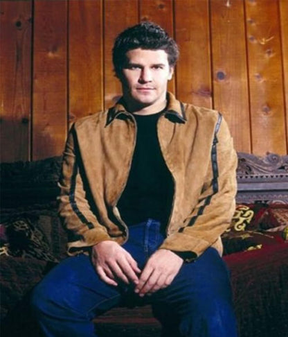 David Boreanaz Angel Brown Suede Leather Jacket