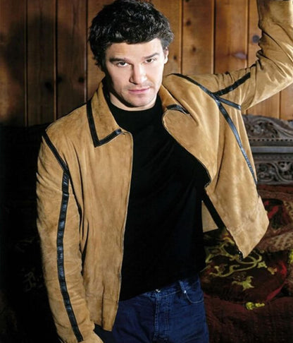 David Boreanaz Angel Brown Suede Leather Jacket