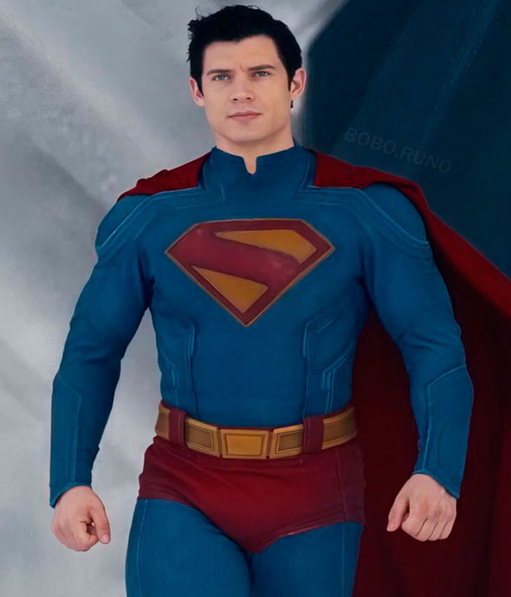 David Corenswet Superman 2025 Costume Leather Jacket