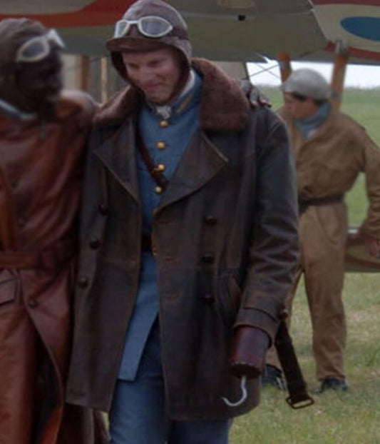 David Ellison Flyboys 2006 Brown Leather Coat