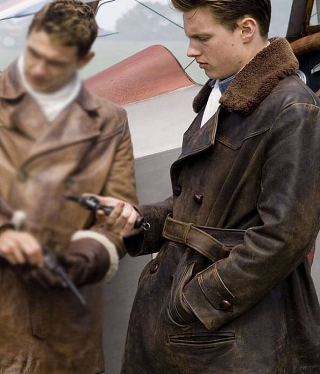 David Ellison Flyboys 2006 Brown Leather Coat