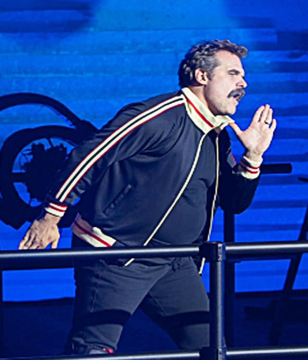 David Harbour DTFU St Louis S01 Blue Track Jacket