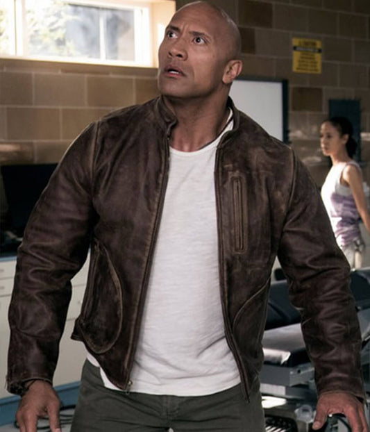 Davis Okoye Rampage Brown Leather Jacket
