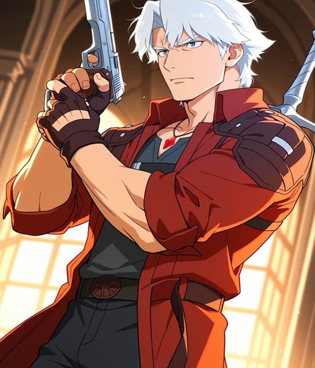 Devil May Cry 2025 Dante Red Trench Coat