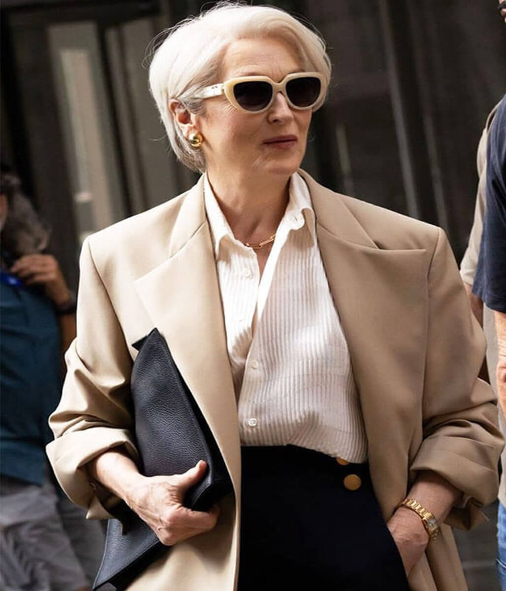Devil Wears Prada 2 Meryl Streep Tan Suiting Coat