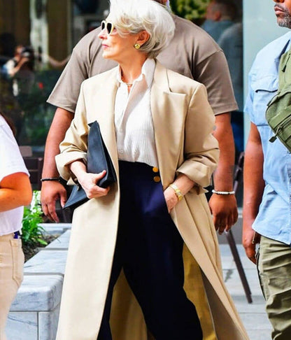 Devil Wears Prada 2 Meryl Streep Tan Suiting Coat