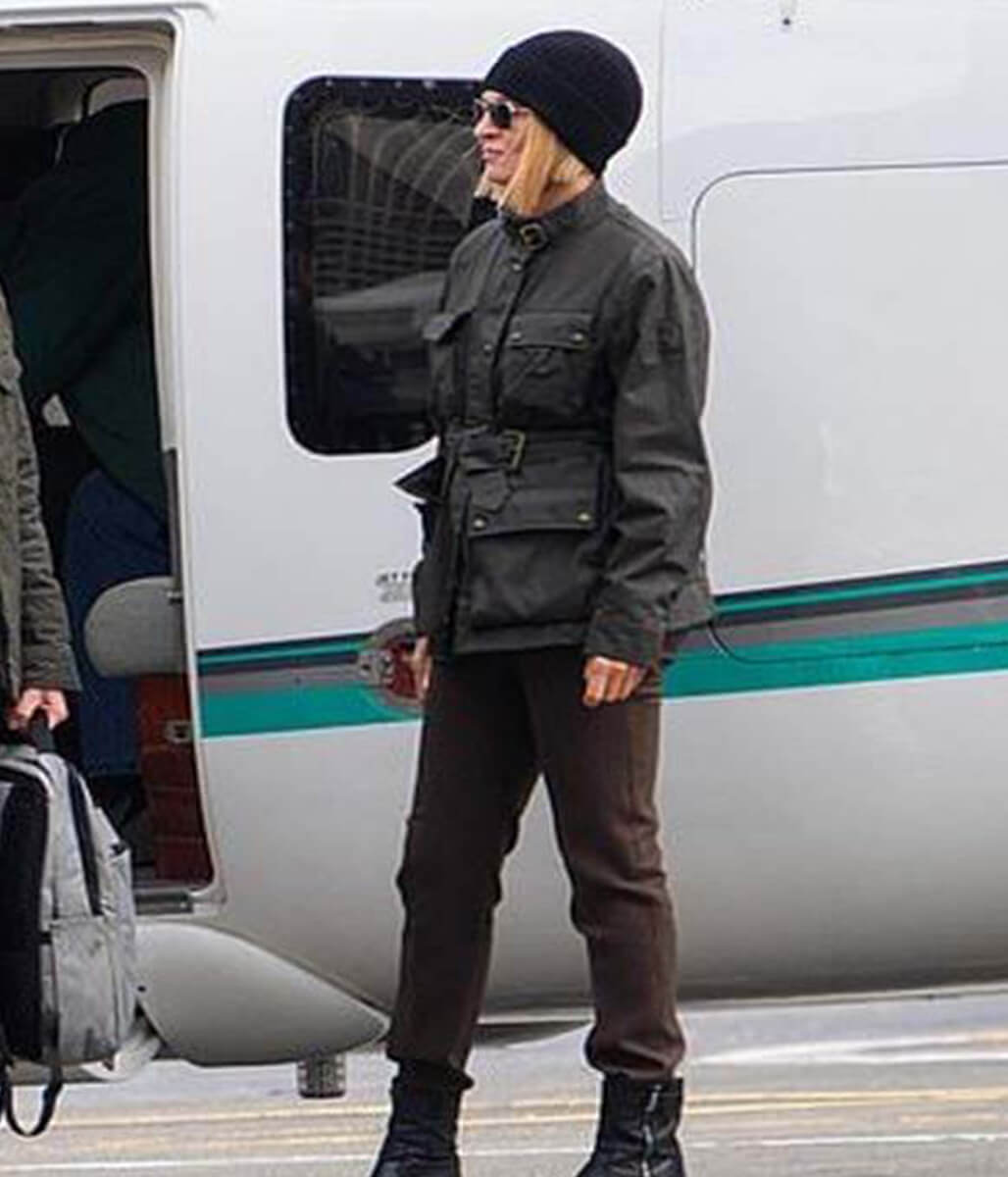 Dexter Resurrection 2025 Uma Thurman Green Jacket