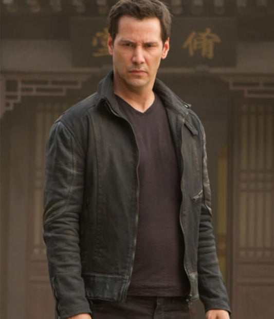 Donaka Mark Man Of Tai Chi Black Leather Jacket
