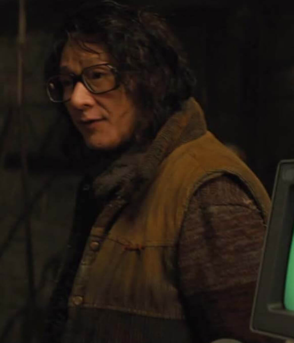 Dr. Amherst The Electric State 2025 Ke Huy Quan Brown Vest