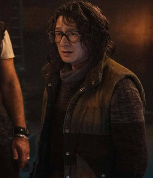 Dr. Amherst The Electric State 2025 Ke Huy Quan Brown Vest