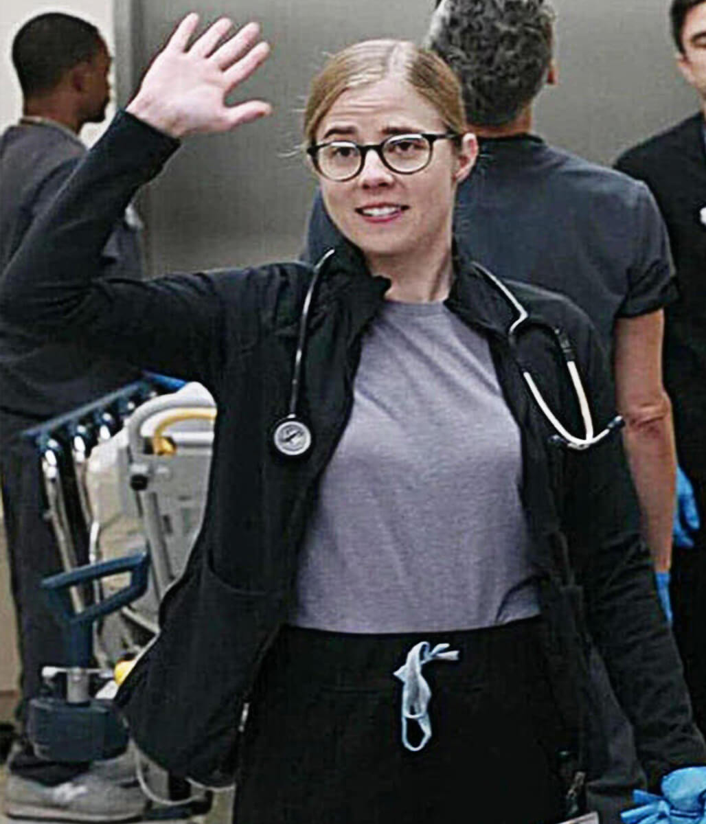 Dr Melissa The Pitt S01 Black Cotton Jacket