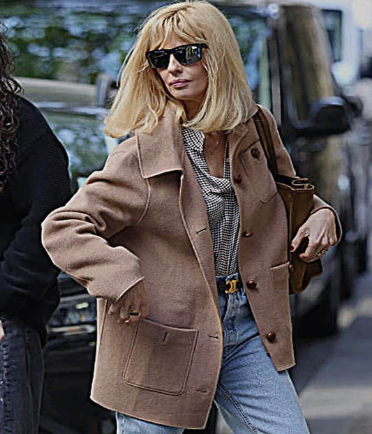 Dutton Ranch Event Kelly Reilly Beige Wool Jacket