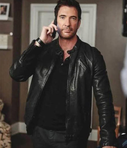  Dylan McDermott Hostages Black Leather Jacket