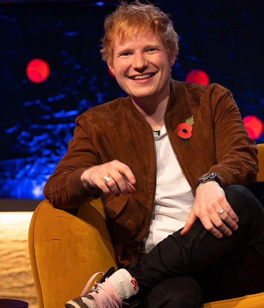 Ed Sheeran Brown Suede Leather Jacket