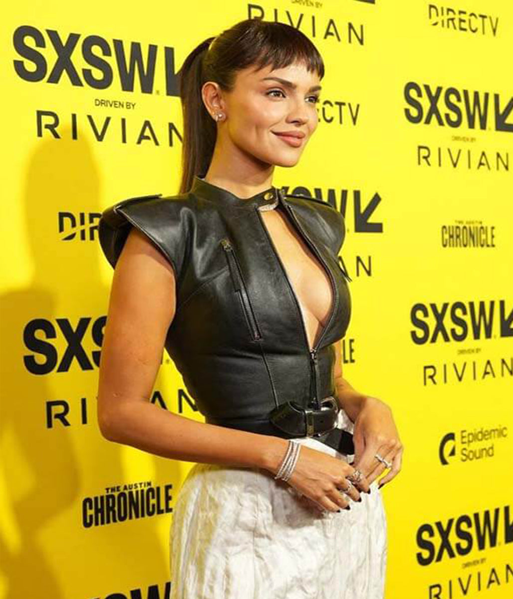Eiza González Ash 2025 Black Plunging Vest