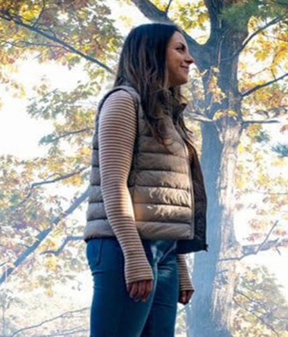 Elizabeth Gillies The Hunting Party 2026 Puffer Vest