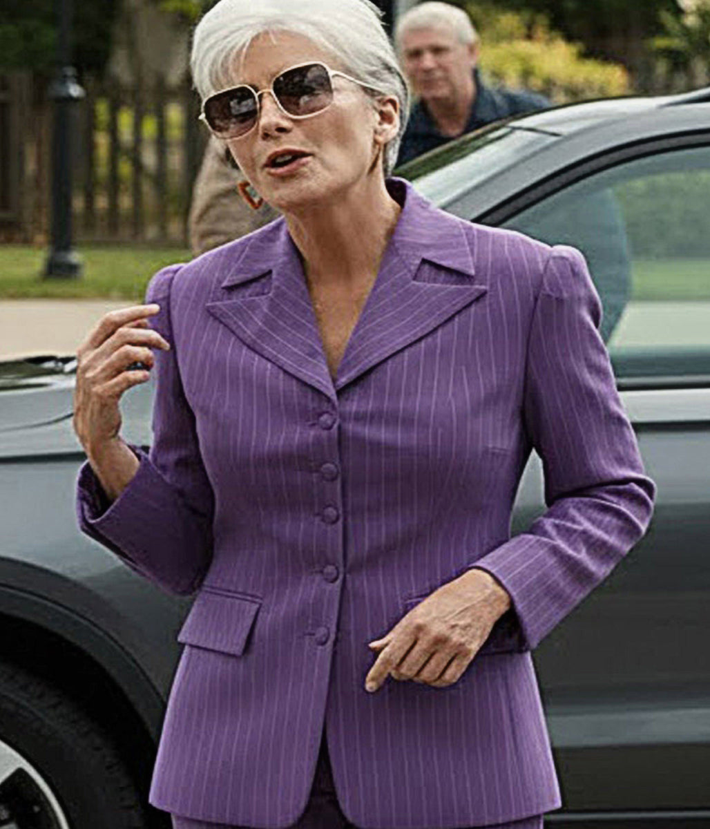 Emma Thompson Three Bags Full A Sheep Detective Purple Blazer