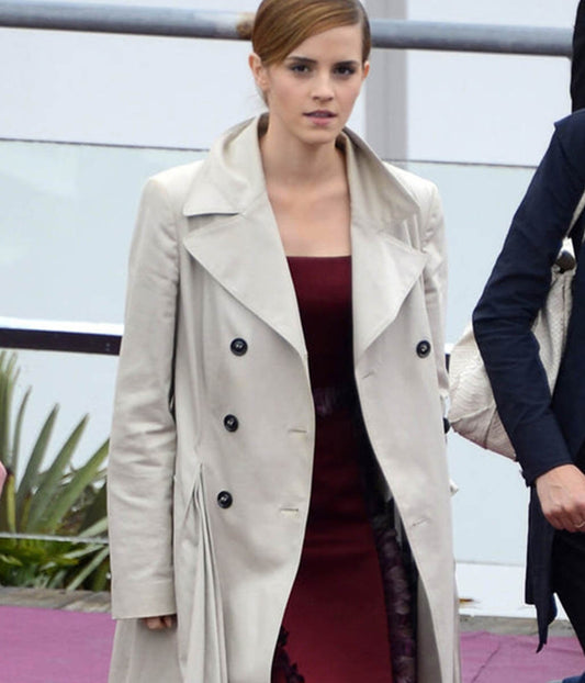 Emma Watson Cotton White Coat