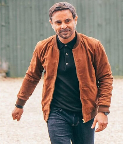 Emun Elliott The Guest 2025 Suede Bomber Jacket