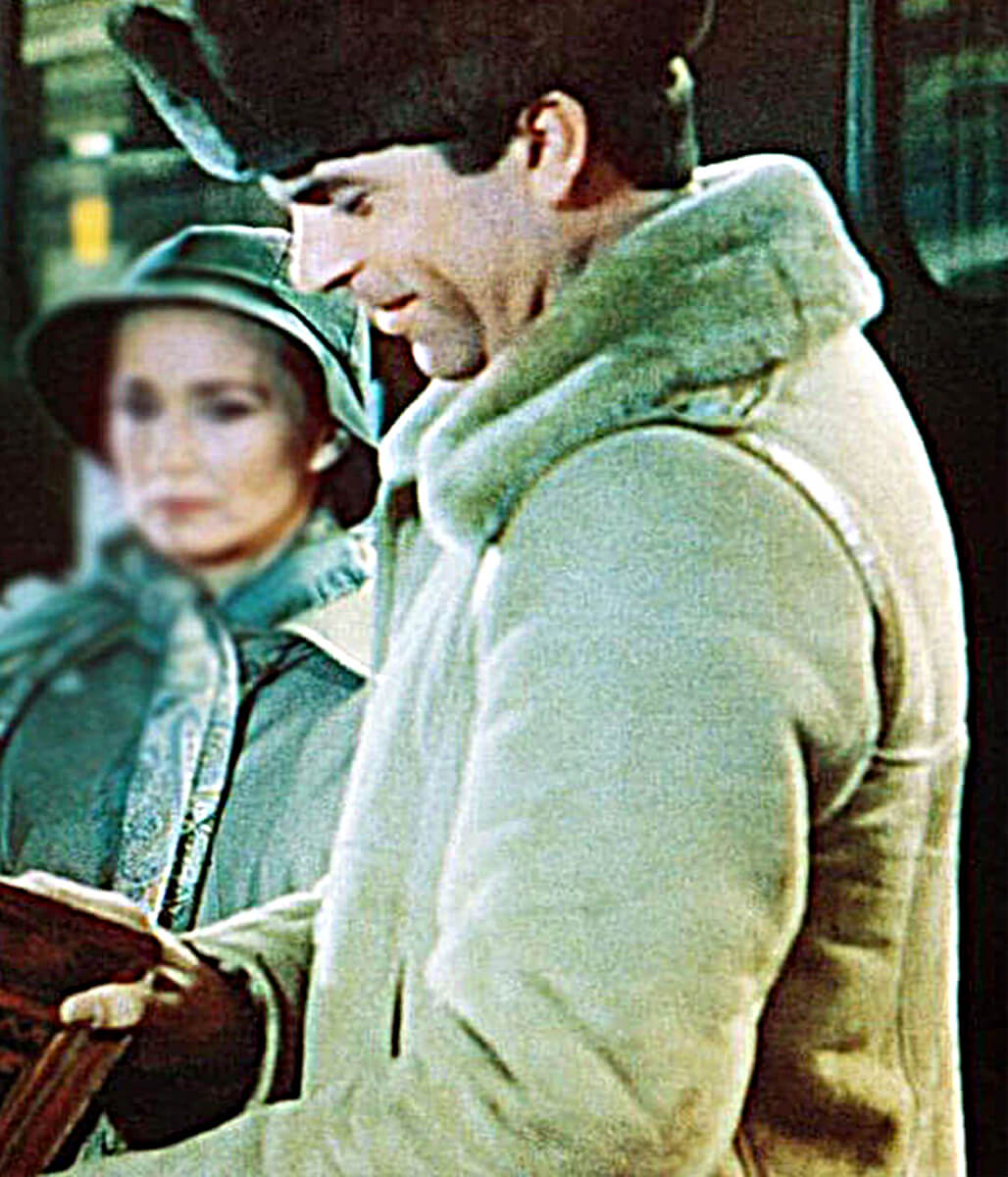 Enigma 1982 Sam Neil Beige Leather Coat