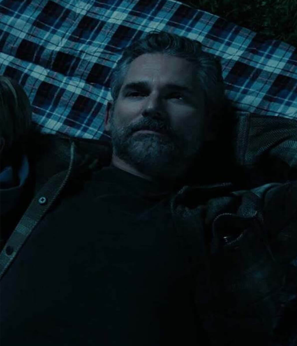 Eric Bana Untamed 2025 Kyle Turner Multi Wool Jacket