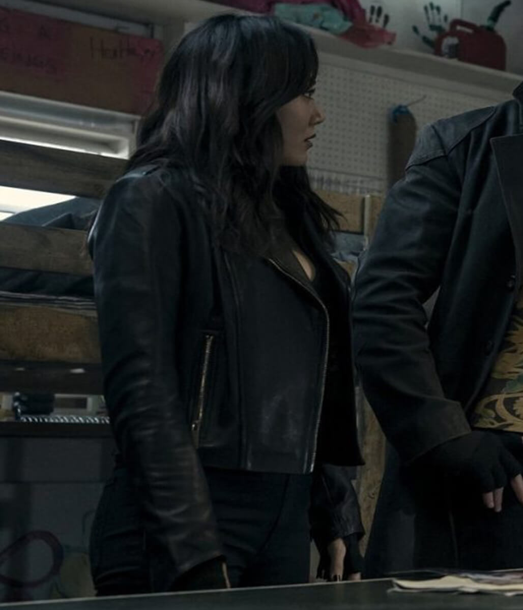 Erin Moriarty The Boys S05 Black Leather Jacket
