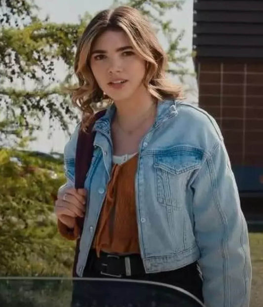 Erin My Life With The Walter Boys Cropped Denim Jacket