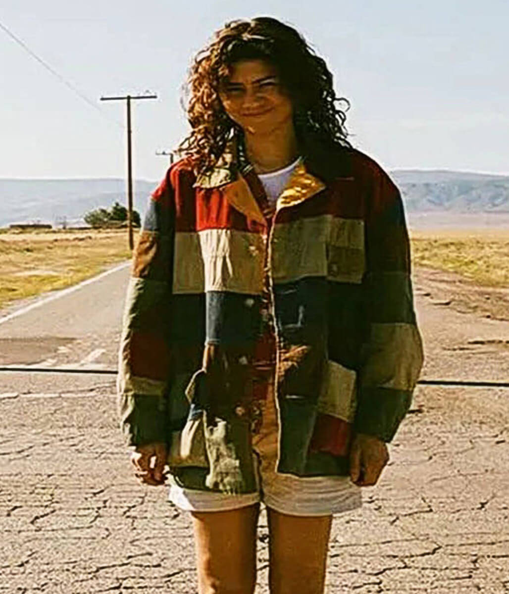 Euphoria S3 Zendaya Multicolor Cotton Jacket
