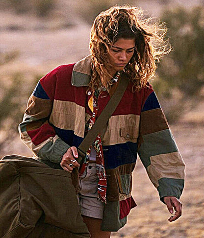 Euphoria S3 Zendaya Multicolor Cotton Jacket