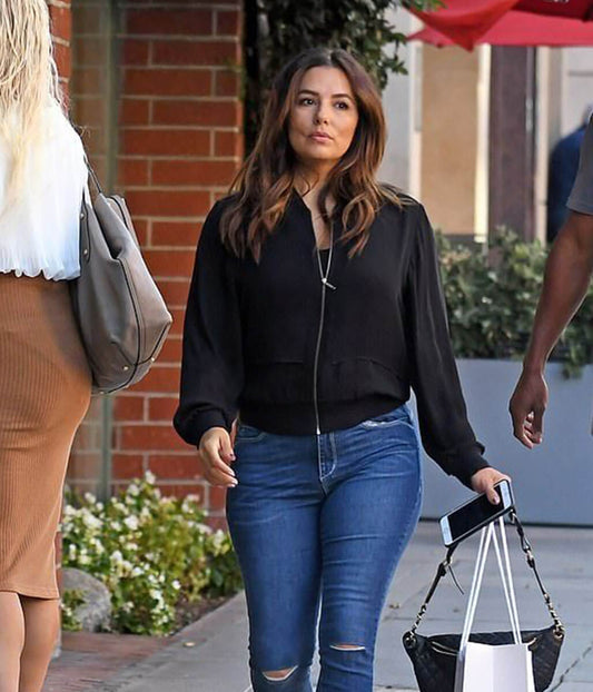 Eva Longoria Black Cotton Jacket