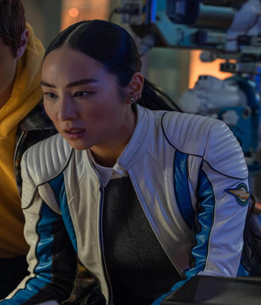 Eve Kim Tron: Ares 2025 Greta Lee Leather Jacket