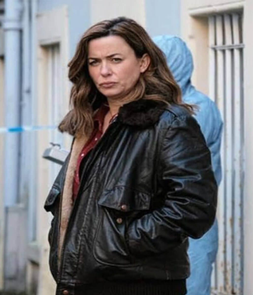 Eve Myles The Crow Girl 2025 Jeanette Kilburn Black Jacket
