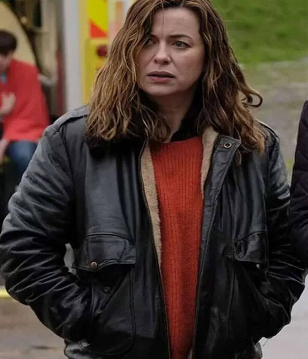Eve Myles The Crow Girl 2025 Jeanette Kilburn Black Jacket