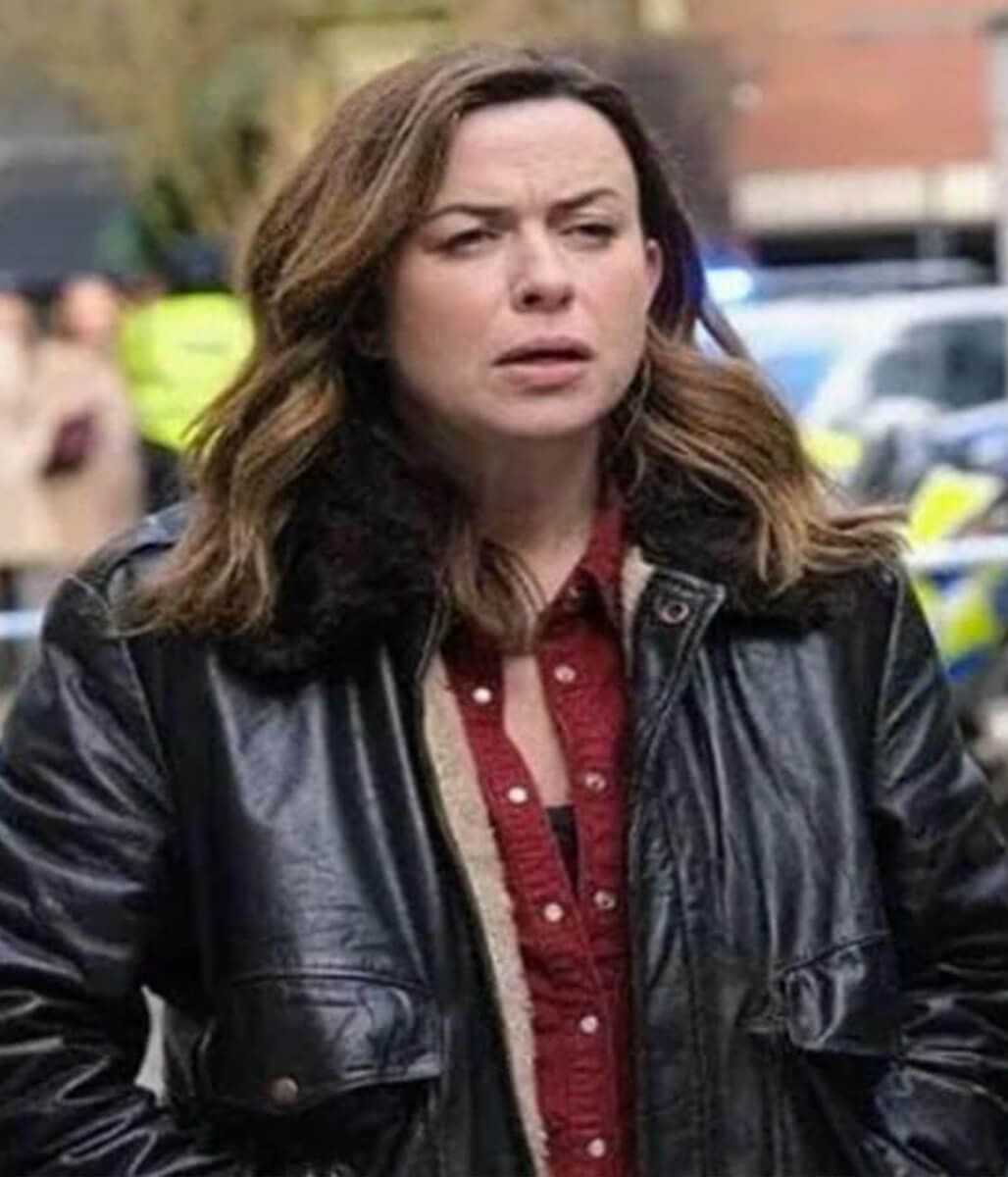 Eve Myles The Crow Girl 2025 Jeanette Kilburn Black Jacket