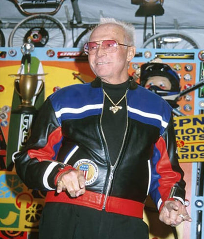 Evel Knievel Biker Multi-Color Leather Jacket