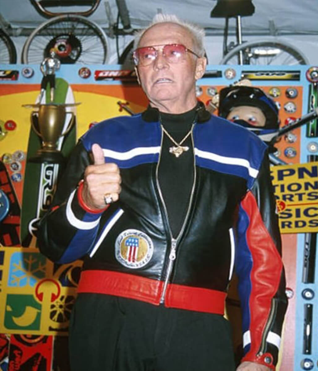 Evel Knievel Biker Multi-Color Leather Jacket