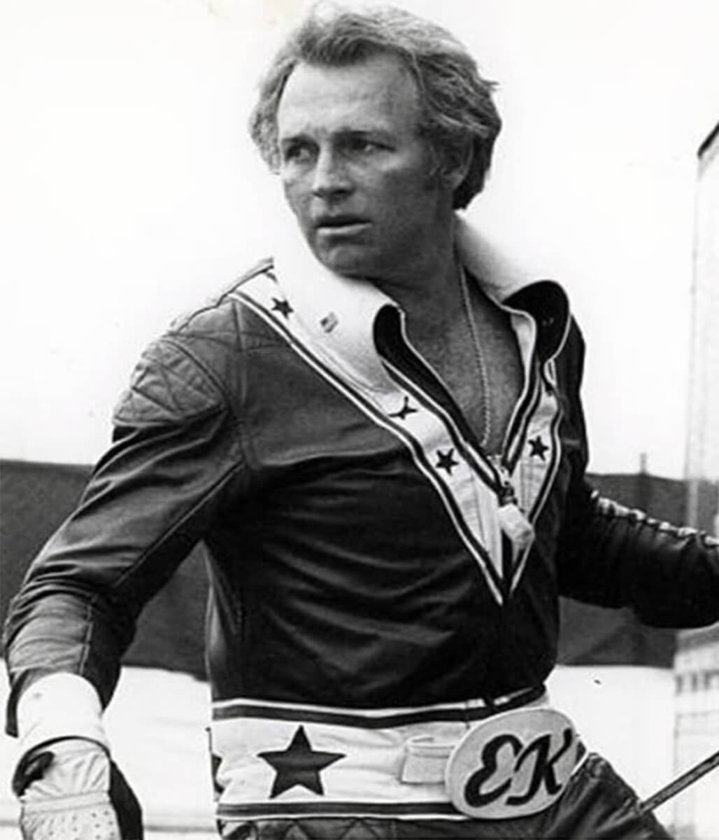 Evel Knievel Daredevil Motorcycle Blue Leather Jacket