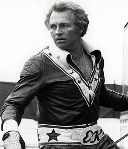 Evel Knievel Daredevil Motorcycle Blue Leather Jacket