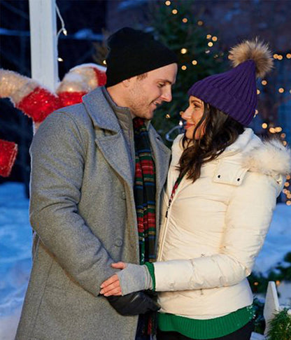 Falling In Love At Christmas Travis Nelson Wool Peacoat