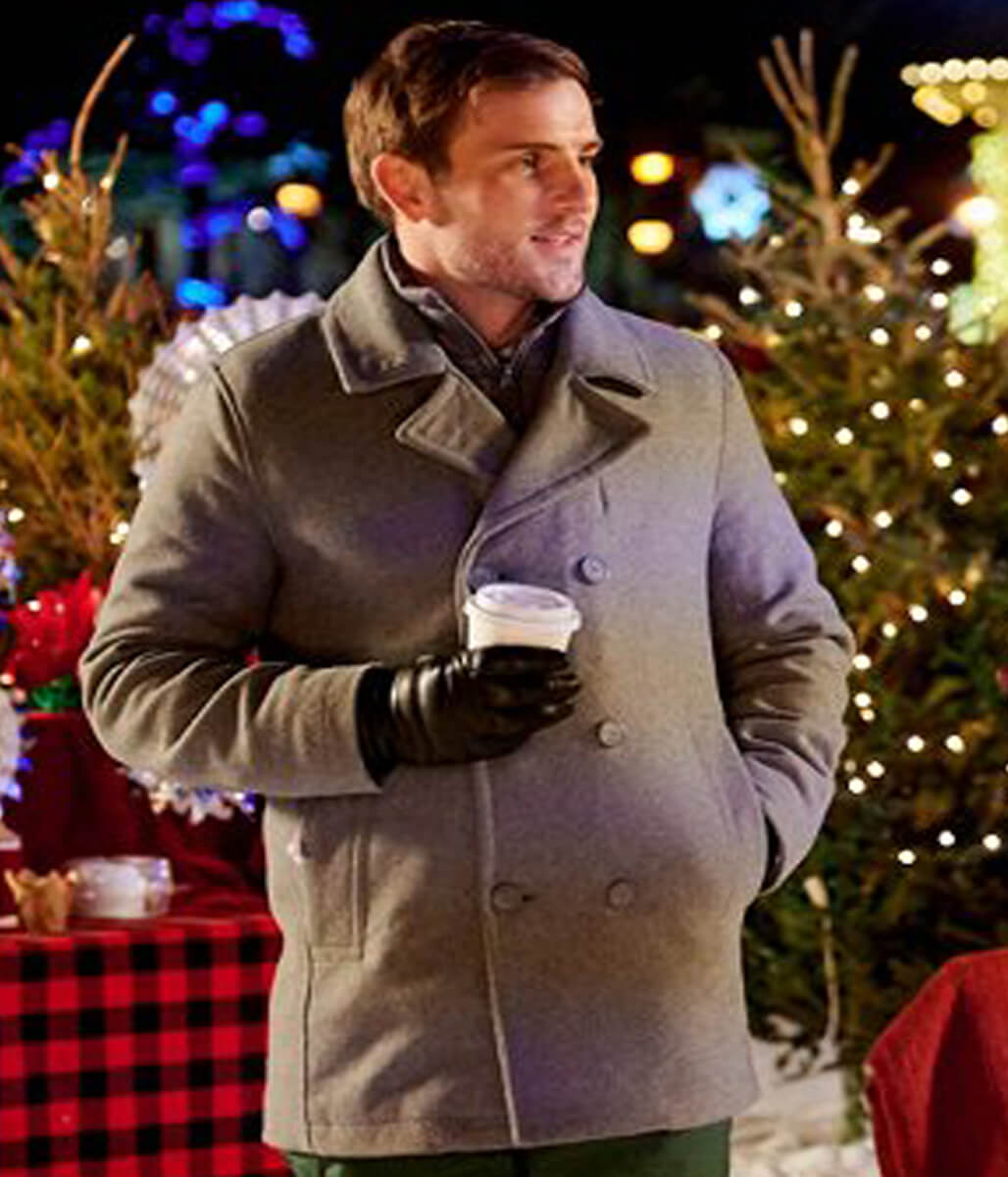 Falling In Love At Christmas Travis Nelson Wool Peacoat