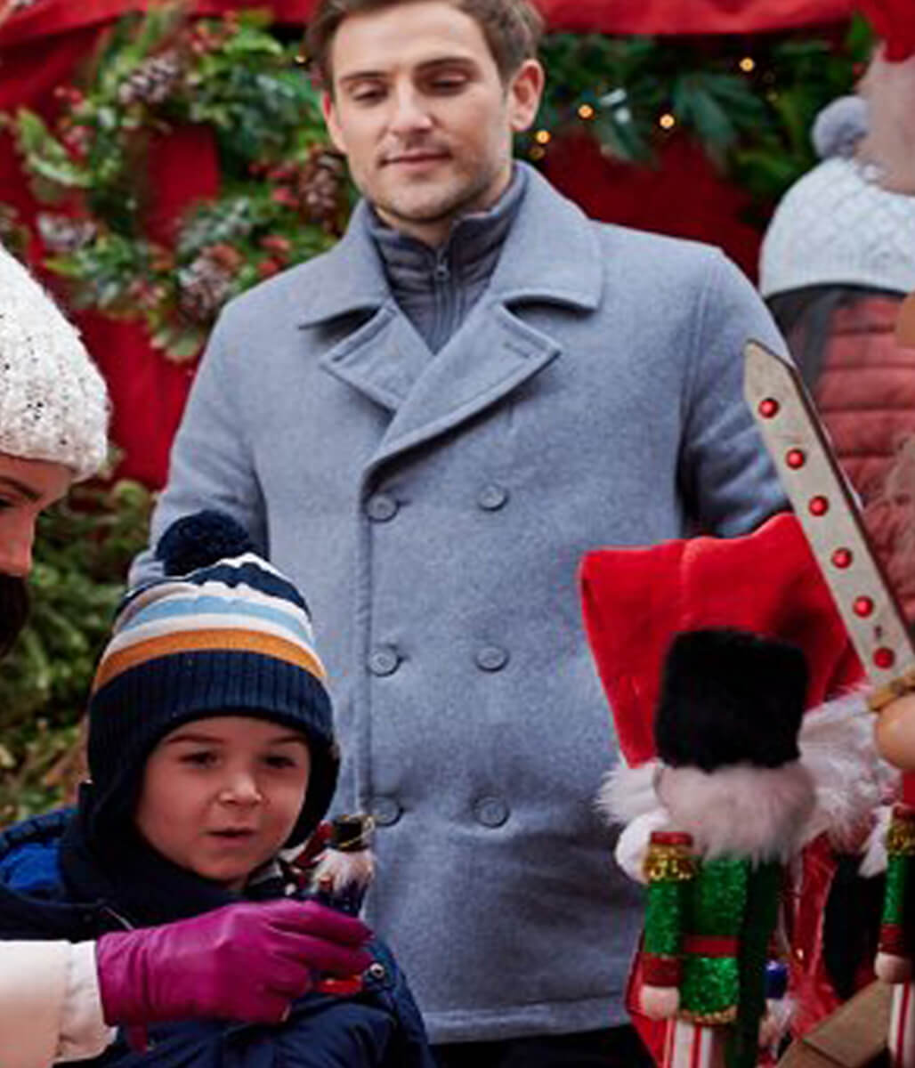 Falling In Love At Christmas Travis Nelson Wool Peacoat