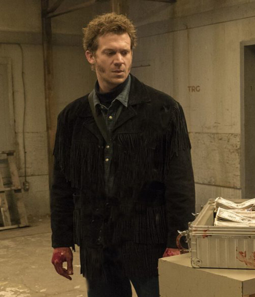 Fargo S03 Mr Wrench Black Suede Fringe Jacket