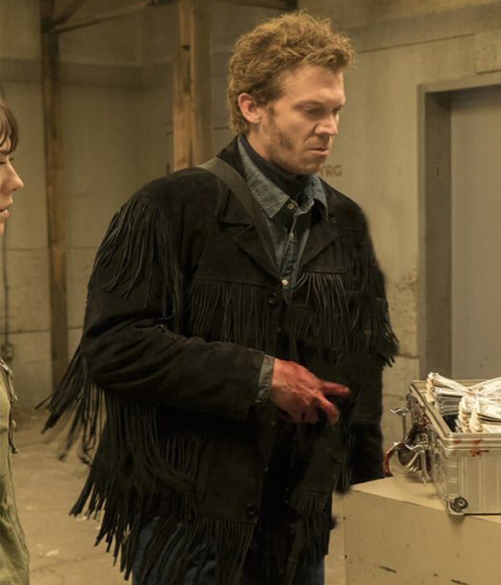 Fargo S03 Mr Wrench Black Suede Fringe Jacket
