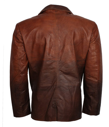 Fashion Men Two Tone Brown Blazer Coat