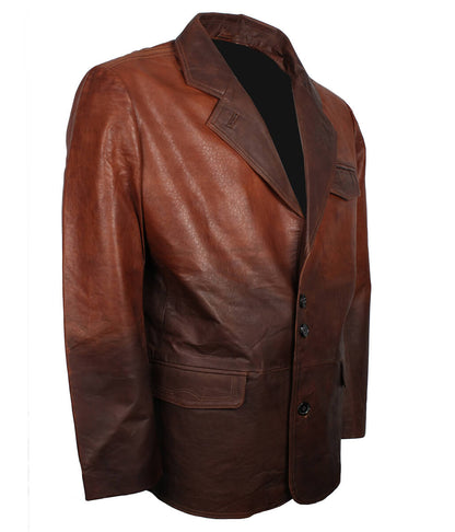 Fashion Men Two Tone Brown Blazer Coat