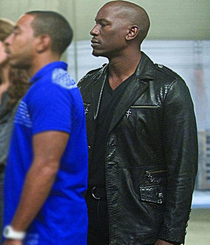 Fast Five 2011 Roman Pearce Black Leather Jacket