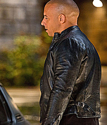Fast & Furious 6 Dominic Toretto Black Leather Jacket