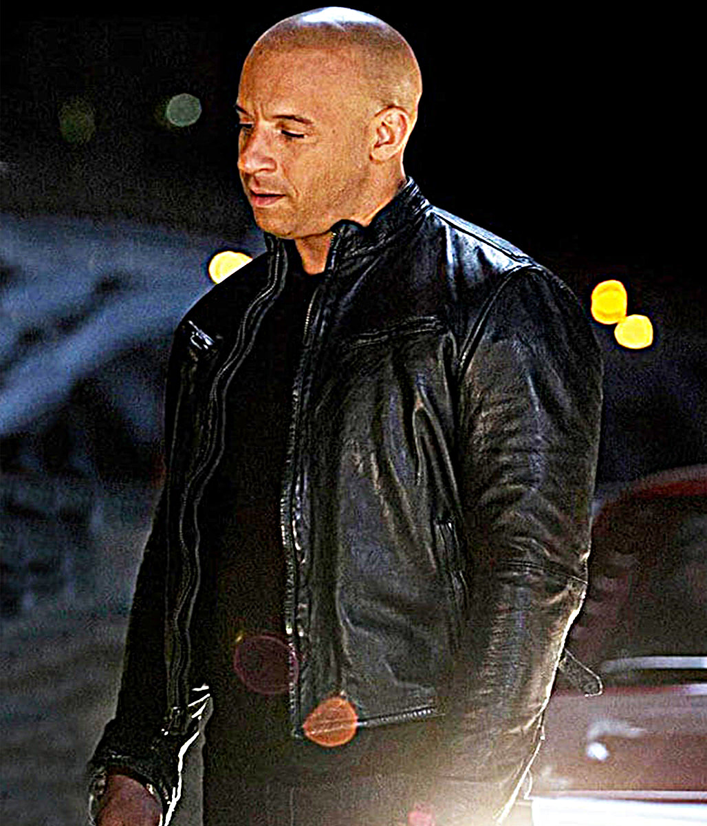 Fast & Furious 6 Dominic Toretto Black Leather Jacket